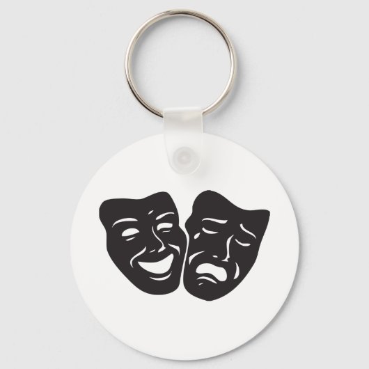 Comedy Tragedy Theater Masken Schlüsselanhänger (Vorderseite)