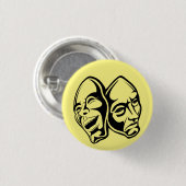 Comedy Tragedy Theater Maskerade Stillleben Button (Vorne & Hinten)