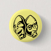 Comedy Tragedy Theater Maskerade Stillleben Button (Vorderseite)