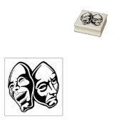 Comedy Tragedy Theater Maskerade Stillleben Gummistempel (Stempel)