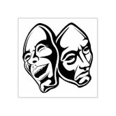 Comedy Tragedy Theater Maskerade Stillleben Gummistempel (Prägung)