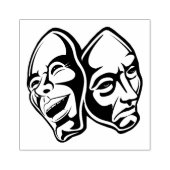 Comedy Tragedy Theater Maskerade Stillleben Gummistempel (Prägung)