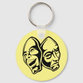 Comedy Tragedy Theater Maskerade Stillleben Schlüsselanhänger (Rückseite)