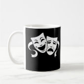 Comedy & Tragedy Theater Weiße Masken Funny Men Wo Kaffeetasse (Links)