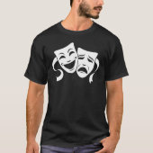 Comedy & Tragedy Theater Weiße Masken Männer Fraue T-Shirt (Vorderseite)