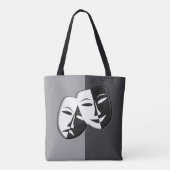 Comedy Tragödie Mask — Tote Tag Tasche (Rückseite)