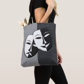 Comedy Tragödie Mask — Tote Tag Tasche (Von Nahem)