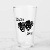 Comedy und das Tragedy Theater Jester Masks Glas (Vorderseite)