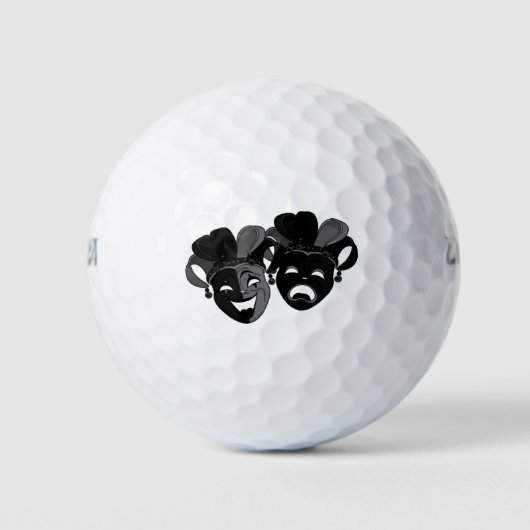 Comedy und das Tragedy Theater Jester Masks Golfball (Vorderseite)