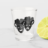 Comedy und das Tragedy Theater Jester Masks Schnapsglas (Vorderseite)