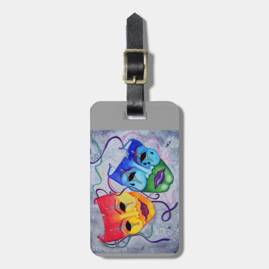 Comedy und Tragedy Gepäckanhänger (Vorderseite vertikal)