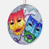Comedy und Tragedy Keramik Ornament (Links)
