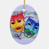 Comedy und Tragedy Keramik Ornament (Vorne)