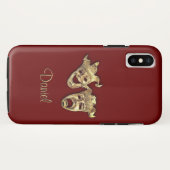 Comedy und Tragedy Maroon Theater Case-Mate iPhone Hülle (Rückseite (Horizontal))