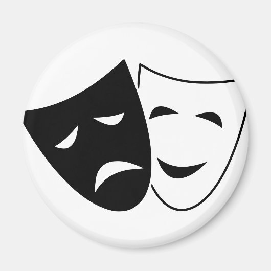 Comedy und Tragedy Mask Magnet (Vorne)