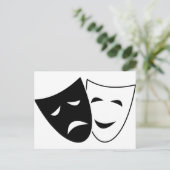 Comedy und Tragedy Mask Postkarte (Stehend Vorderseite)