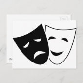 Comedy und Tragedy Mask Postkarte (Vorne/Hinten)