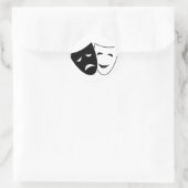 Comedy und Tragedy Mask Runder Aufkleber (Tasche)