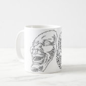 Comedy und Tragedy-Masken Kaffeetasse (Vorderseite Links)