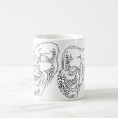 Comedy und Tragedy-Masken Kaffeetasse (Mittel)