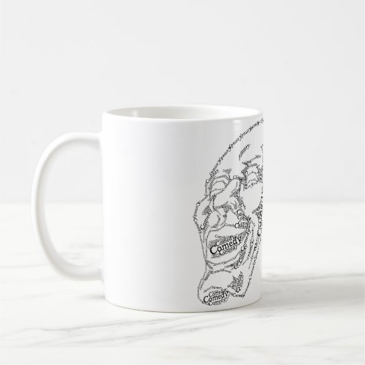 Comedy und Tragedy-Masken Kaffeetasse (Links)