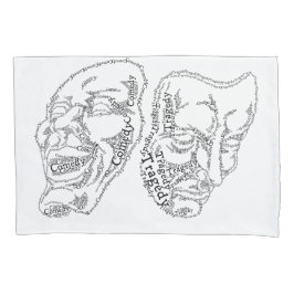 Comedy und Tragedy-Masken Kissenbezug