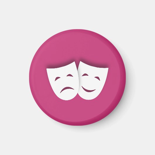 Comedy und Tragedy-Masken Magnet (Vorne)