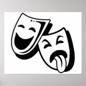 Comedy und Tragedy-Masken Poster (Vorne)