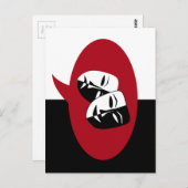 Comedy und Tragedy-Masken Postkarte (Vorne/Hinten)