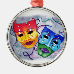 Comedy und Tragedy Ornament Aus Metall