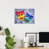 Comedy und Tragedy Poster (Heimbüro)