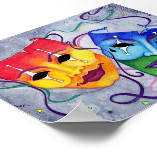 Comedy und Tragedy Poster (Ecke)