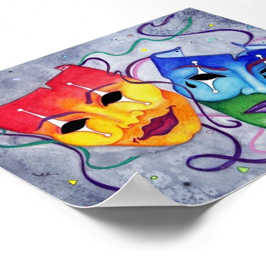 Comedy und Tragedy Poster (Ecke)