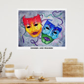Comedy und Tragedy Print Poster (Küche)
