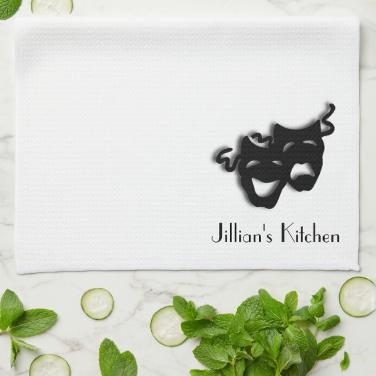 Comedy und Tragedy Theater Custom Küchentuch (Gefaltet)