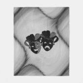 Comedy und Tragedy Theater Jester Masks Silver Fleecedecke (Vorderseite)