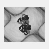 Comedy und Tragedy Theater Jester Masks Silver Fleecedecke (Vorderseite (Horizontal))