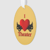 Comedy und Tragedy Theater Masken Gold Ornament (Vorderseite)