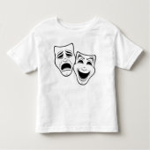Comedy und Tragedy Theater maskieren Schwarze Lini Kleinkind T-shirt (Vorderseite)
