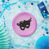 Comedy und Tragedy Theater Pink Pappteller (Party)