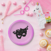 Comedy und Tragedy Theater Pink Pappteller (Party)