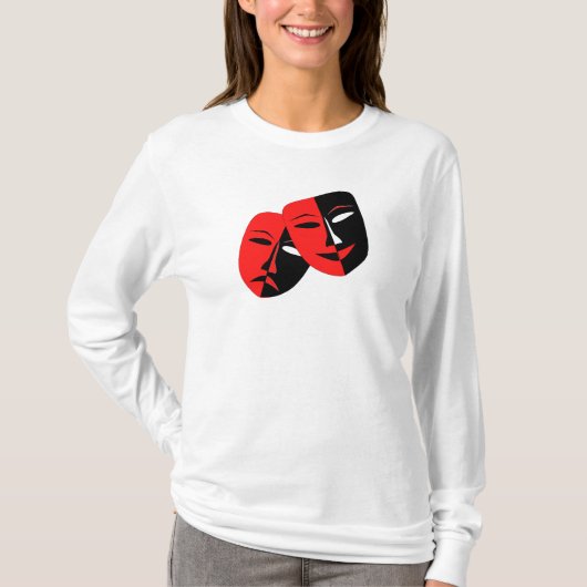 Comedy und Tragödie-Theater Masken. T-Shirt (Vorderseite)