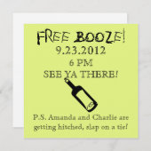 Comedy Wedding Einladung, Spaß Einladung (Vorne/Hinten)