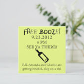 Comedy Wedding Einladung, Spaß Einladung (Stehend Vorderseite)