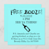 Comedy Wedding Einladung, Spaß Einladung (Vorne/Hinten)