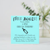 Comedy Wedding Einladung, Spaß Einladung (Stehend Vorderseite)