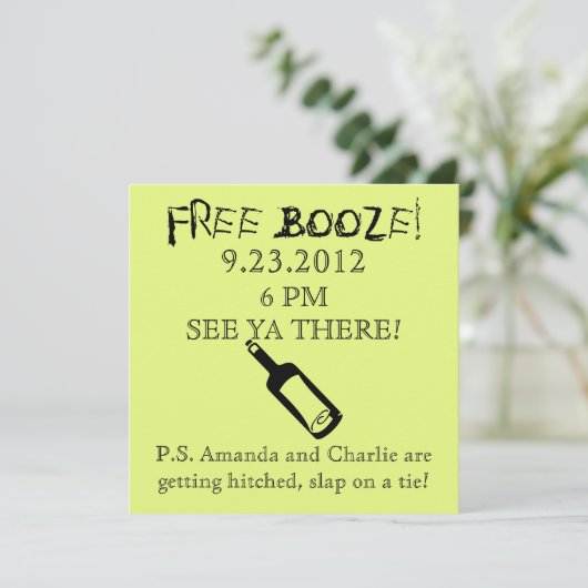 Comedy Wedding Einladung, Spaß Einladung (Stehend Vorderseite)