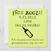 Comedy Wedding Einladung, Spaß Einladung (Vorderseite)