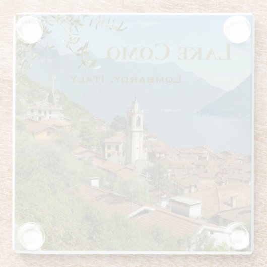 Comer Lombardei Italien Glasuntersetzer (Rückseite)