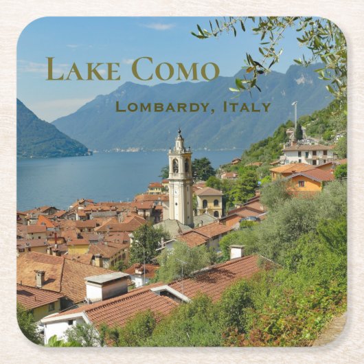 Comer Lombardei Italien Rechteckiger Pappuntersetzer (Vorderseite)